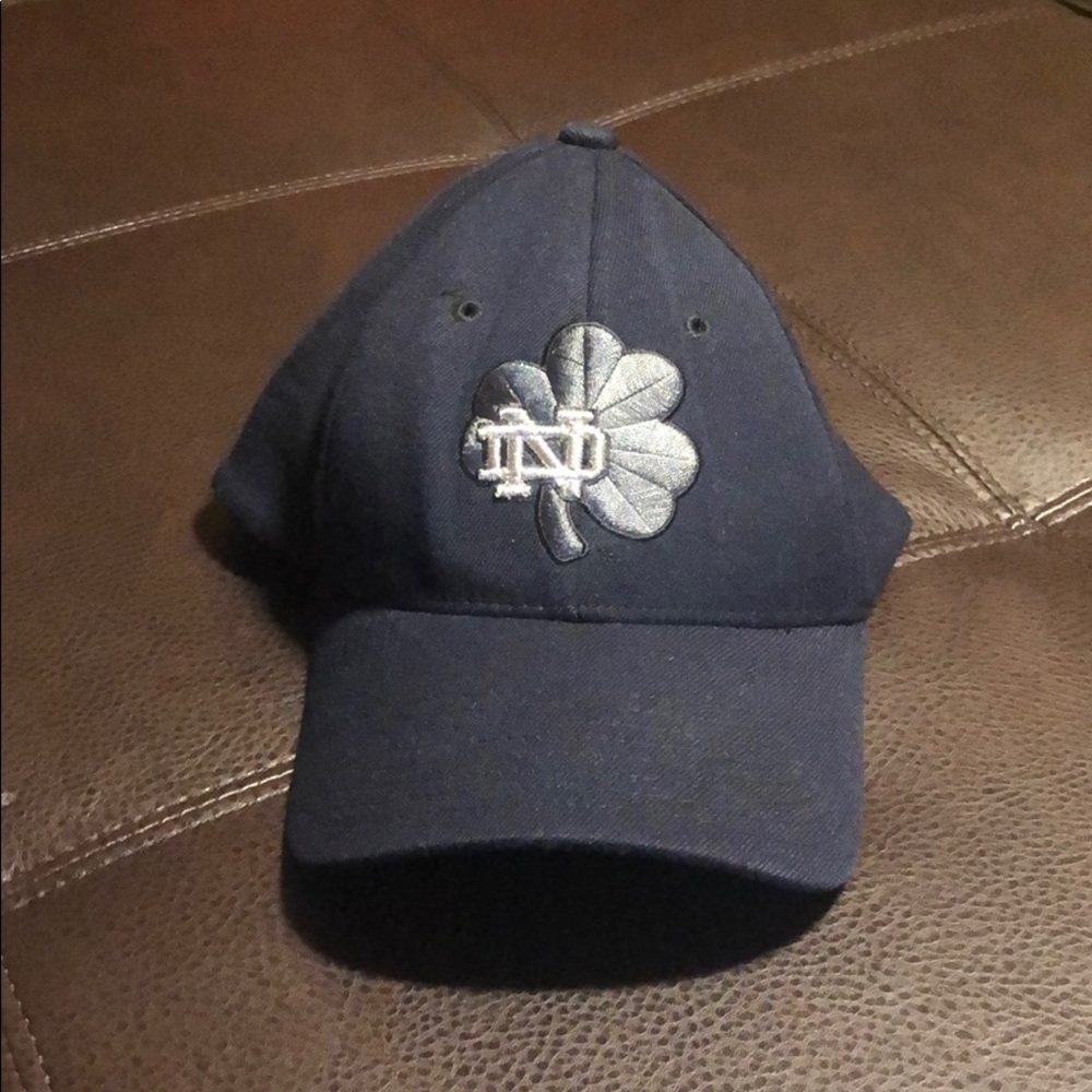Notre Dame Hat - Black w/Silver Lettering